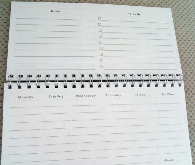 Planer tygodniowy na biurko organizer bez dat