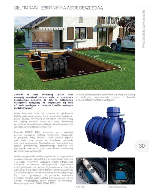 Zbiornik na wodę deszczową Delfin Rain -3000l - 4000l - 5000