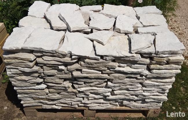 KAMIEŃ NATURALNY Kremowy Biały Kamień Cięty Kamien Elewacyjn