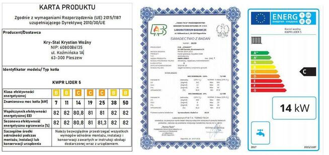KOCIOŁ 14KW 140m2 z podajnikiem EKOGROSZEK PLESZEW 5 KLASA