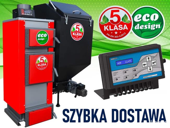 KOCIOŁ CO 25KW 200m2 z podajnikiem EKOGROSZEK kotły 14 19 20