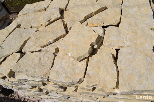 KAMIEŃ NATURALNY Kremowy Biały Kamień Cięty Kamien Elewacyjn