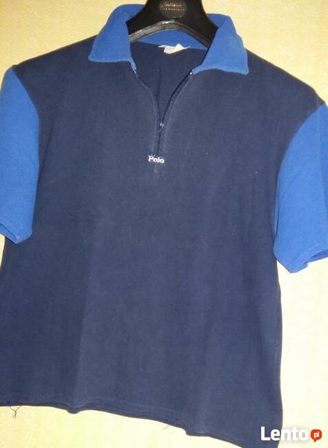 Koszulka, bluzka Polo granatowo - niebieska.Bawełna