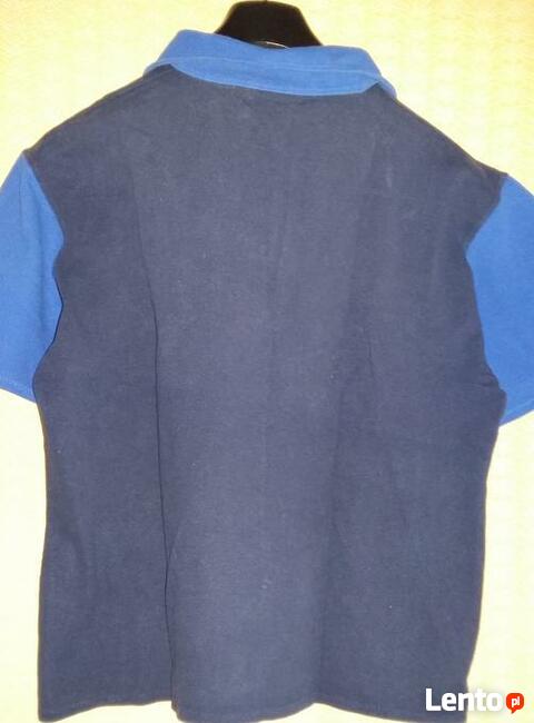 Koszulka, bluzka Polo granatowo - niebieska.Bawełna