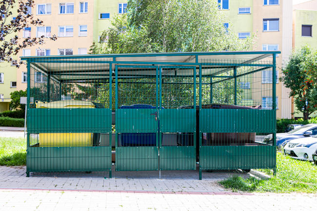 Wiata śmietnikowa. Altana śmietnikowa. Osłona na kosze.