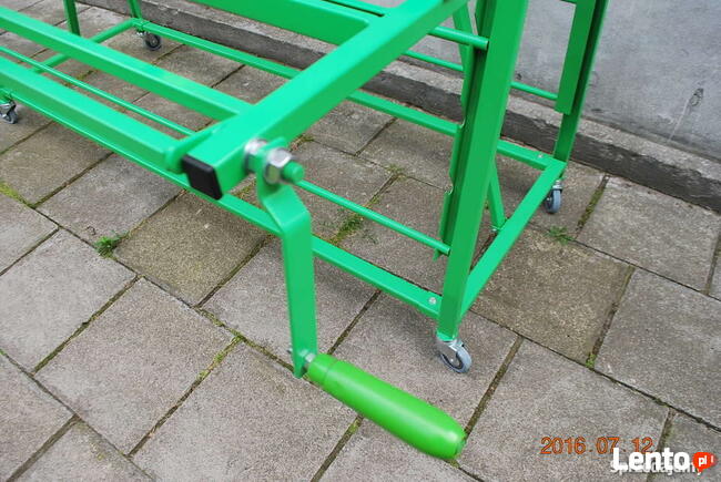 Stojak regał do foli z licznikiem i zwijakiem, ogrodnicza,