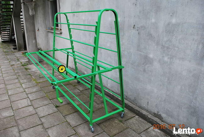 Stojak regał do foli z licznikiem i zwijakiem, ogrodnicza,