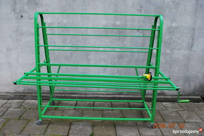 Stojak regał do foli z licznikiem i zwijakiem, ogrodnicza,