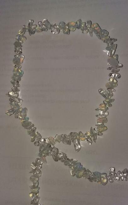 naszyjnik 45 cm opal mleczny naturalny 6-15 mm srebro 925