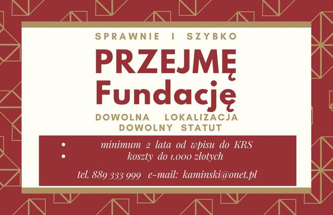 FUNDACJĘ przyjmę kupię