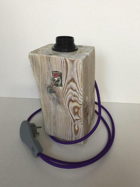 Lampa loft drewno hand made