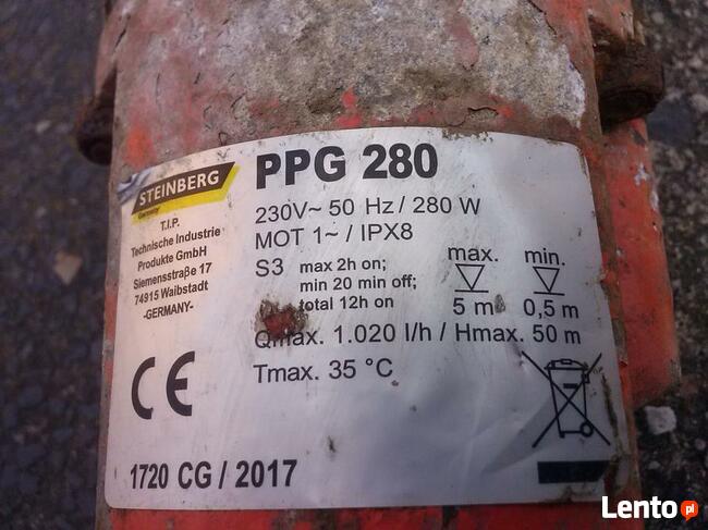 Pompa wody, zanurzeniowa, niemiecka, 280 W, 230 V, 100 zł.