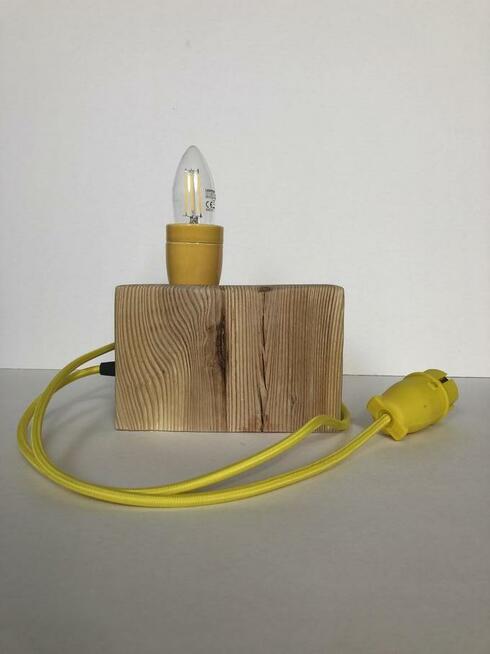 Lampa loft drewno hand made