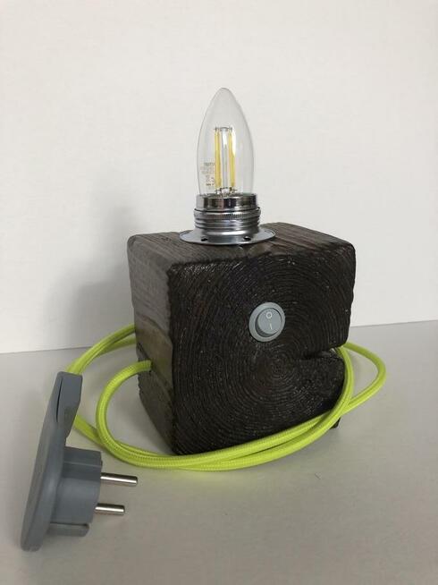 Lampa loft drewno hand made