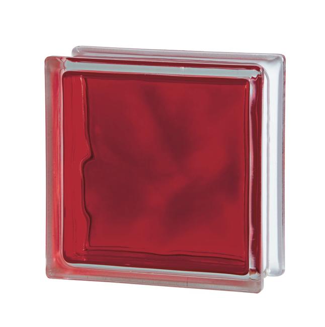 Pustak szklany luksfer 1919/8 Wave Brilly Red czerwony