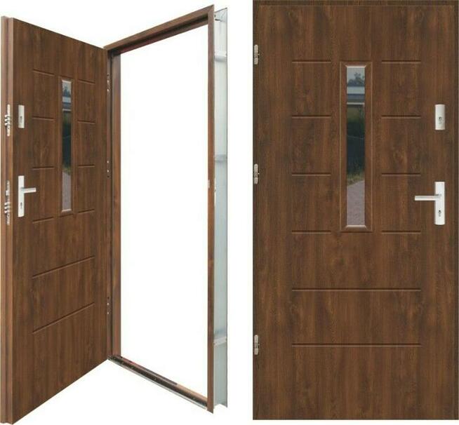 Polskie drzwi stalowe wejściowe 72 mm LUX WIKI 1-3