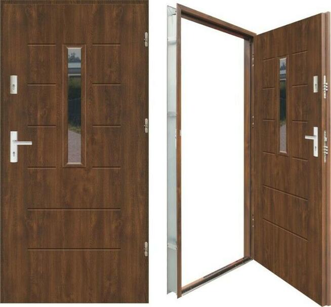 Polskie drzwi stalowe wejściowe 72 mm LUX WIKI 1-3