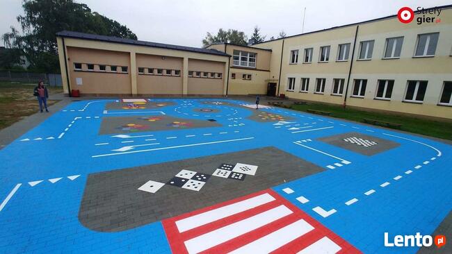 Strefa gier podwórkowych, chodnikowych, asfaltowych