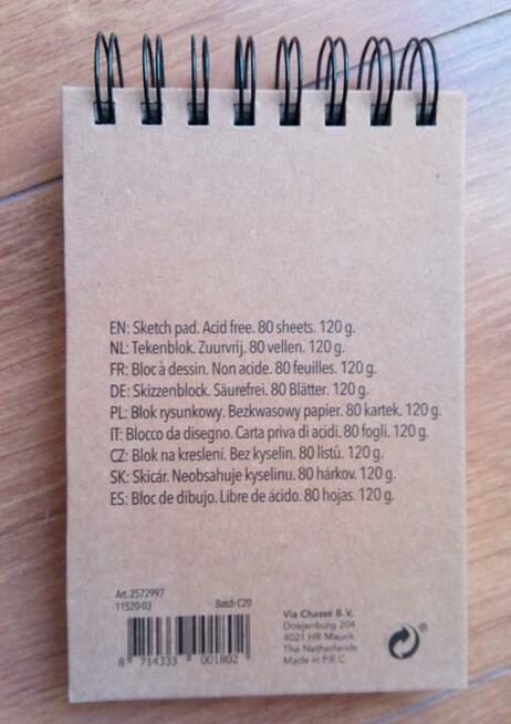 Szkicownik na spirali sketchbook rysownik 120g