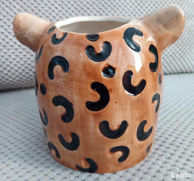 Gepard doniczka głowa kota osłonka koci pyszczek