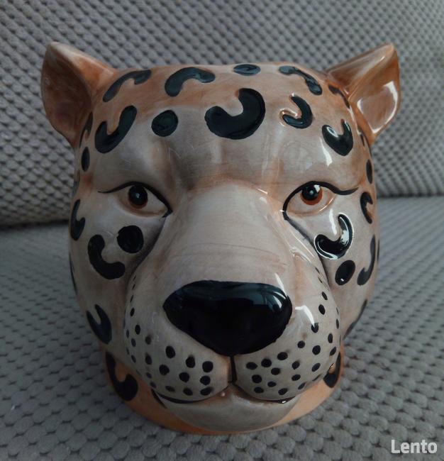Gepard doniczka głowa kota osłonka koci pyszczek