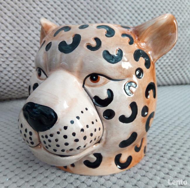 Gepard doniczka głowa kota osłonka koci pyszczek