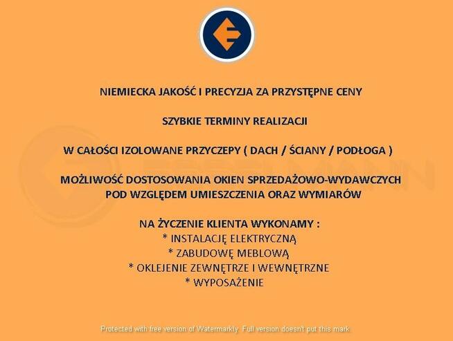 mobilny catering przyczepa handlowa gastronomiczna food truc