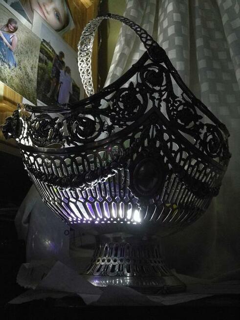 Antyczny srebrny KOSZYK