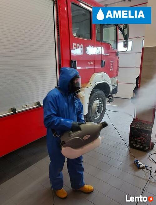 Dezynfekcja odkażanie ozonowanie z lampami UV-c zamgławianie