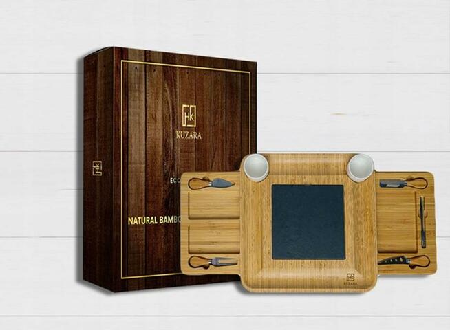 deska do serów i wędlin wesele prezent bambusowa