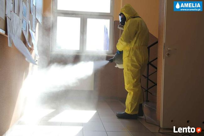 Dezynfekcja odkażanie ozonowanie z lampami UV-c zamgławianie