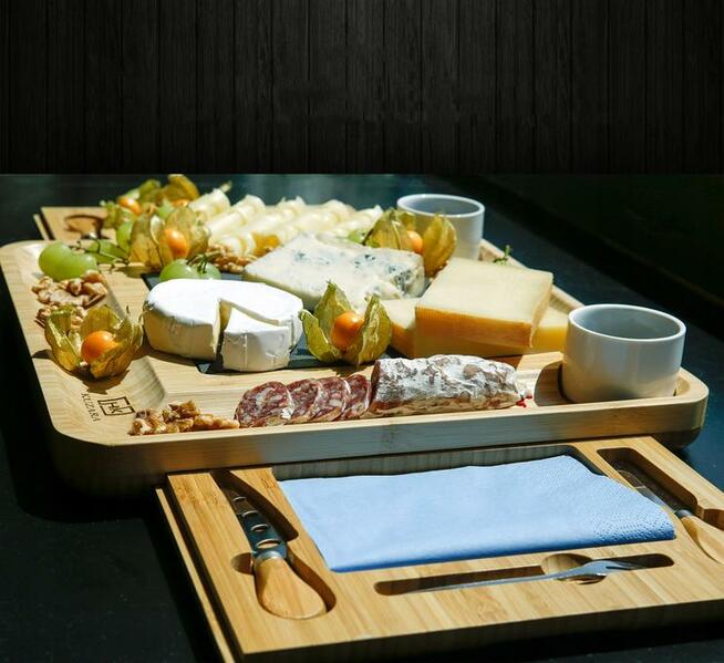 deska do serów i wędlin wesele prezent bambusowa