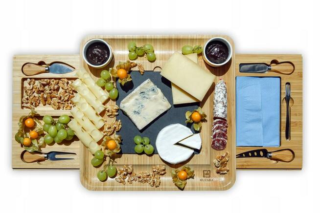 deska do serów i wędlin wesele prezent bambusowa