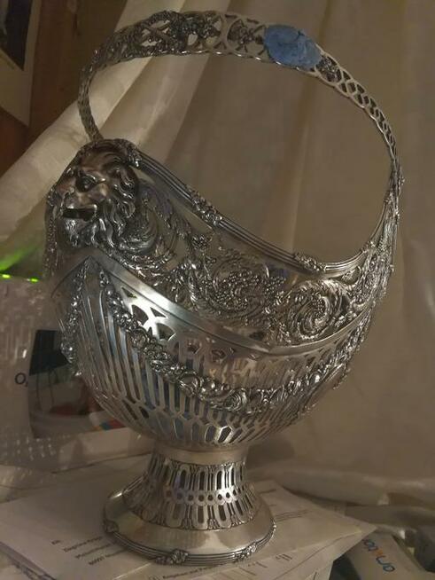 Antyczny srebrny KOSZYK
