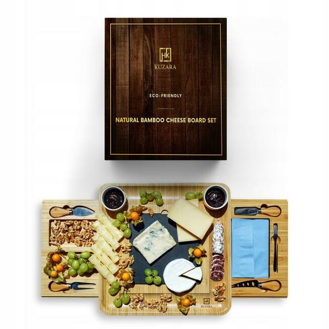 deska do serów i wędlin wesele prezent bambusowa