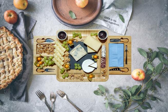 deska do serów i wędlin wesele prezent bambusowa