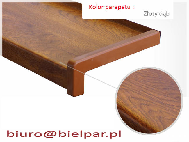 Parapety Stalowe Złoty Dąb i Orzech - na wymiar