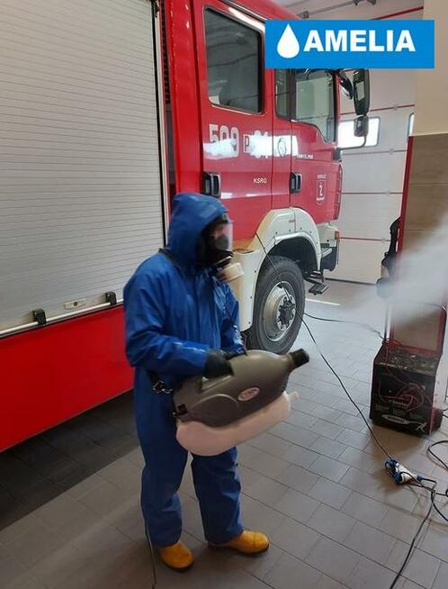 Dezynfekcja odkażanie ozonowanie z lampami UV-c zamgławianie