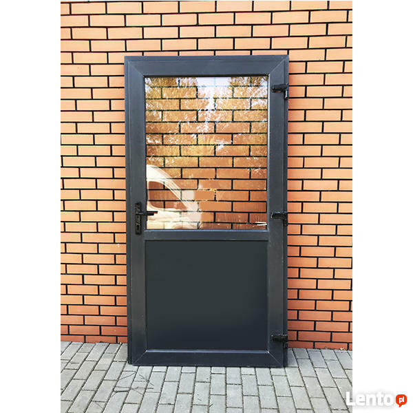 Drzwi wejściowe 100x210 pcv plastikowe