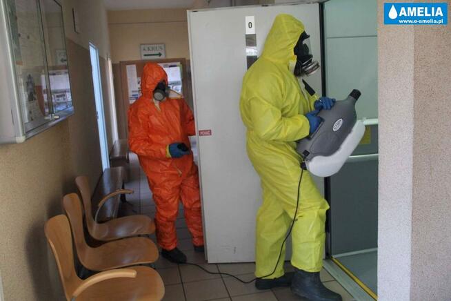 Dezynfekcja odkażanie ozonowanie z lampami UV-c zamgławianie