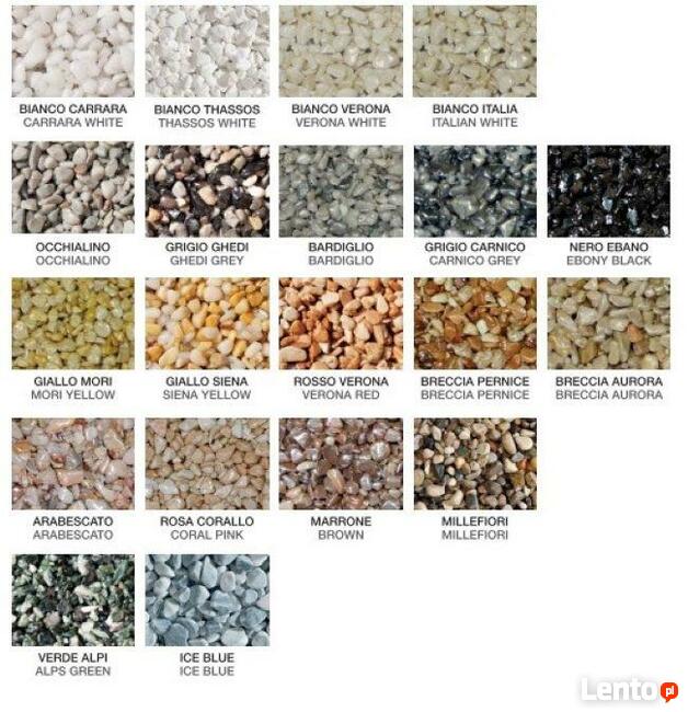 Zestaw DYWAN Kamienny Bianco Carrara Żywica 4-8mm