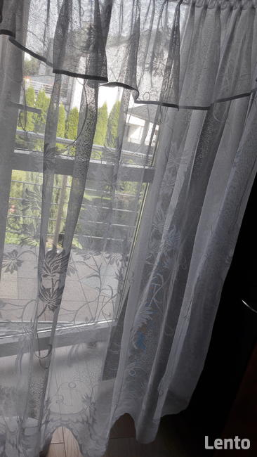 Firanka żakardowa biała szer.200 / 133 wys. firana gotowa