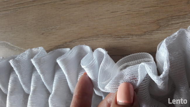 Firanka żakardowa biała szer.200 / 133 wys. firana gotowa