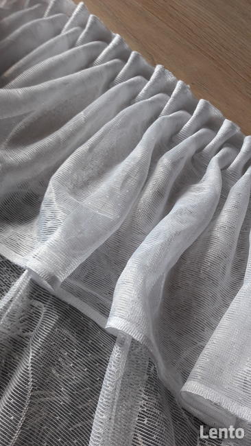 Firanka żakardowa biała szer.200 / 133 wys. firana gotowa