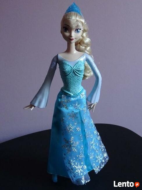 Lalka Elsa strzelająca płatkami śniegu + opaska na głowę