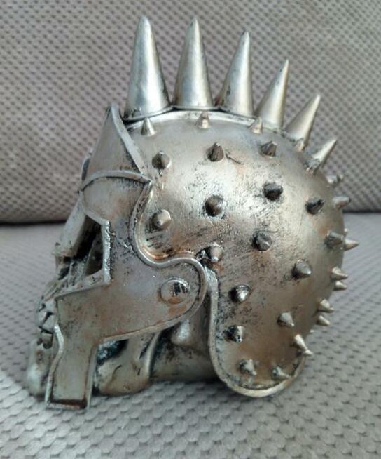 Steampunk srebrna Czaszka w hełmie skull