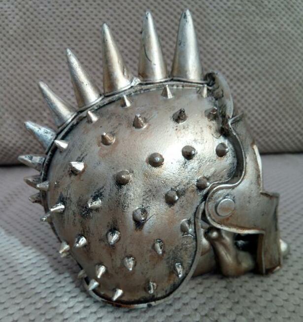 Steampunk srebrna Czaszka w hełmie skull