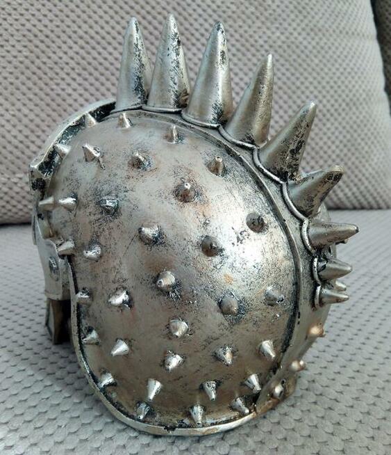 Steampunk srebrna Czaszka w hełmie skull