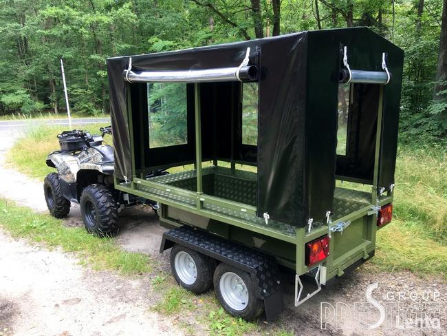 Przyczepka wielofunkcyjna myśliwska, bagażowa, do quada