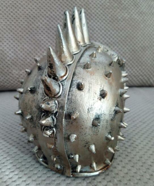 Steampunk srebrna Czaszka w hełmie skull